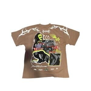 Brown Graphic Print Short Sleeve T-Shirt